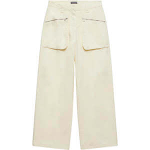 Mint Velvet Yellow Cotton Cargo Trousers